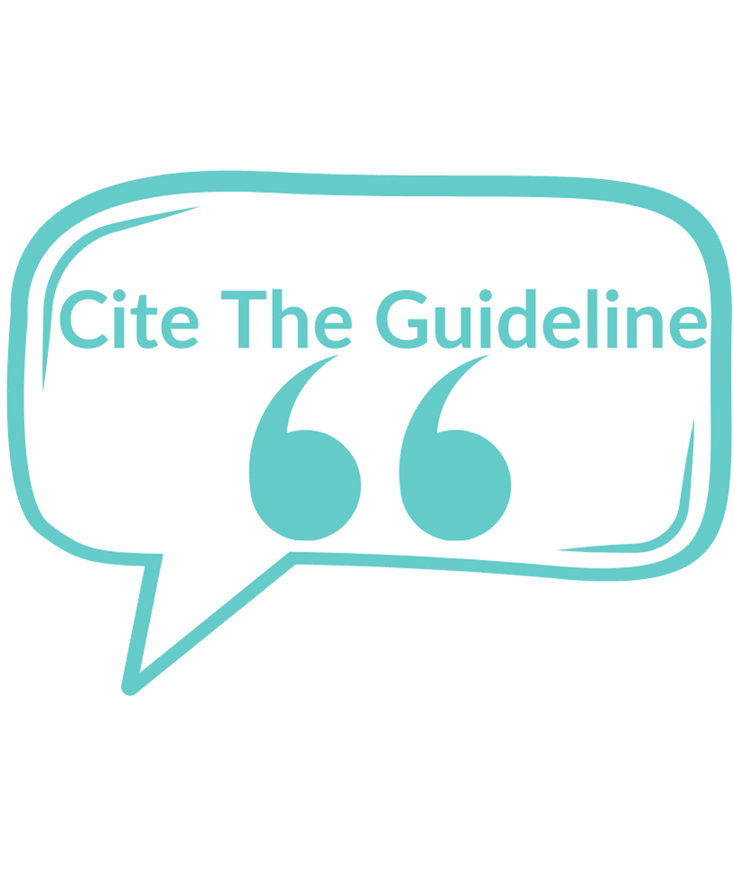 Cite the guideline in your work